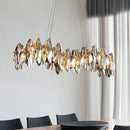 Axyaa Luxury Crystal Chandelier with LED Lighting for Living Room Décor
