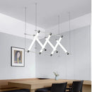 Axyaa Steel Bar LED Pendant Lights - Minimalistic Acrylic Dining Room Fixture