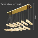 Axyaa Crystal Stair Chandelier: LED Indoor Ceiling Hanging Light for Living Room