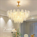 Axyaa Cream Crystal Chandelier: Modern Retro Luxury Living Room Lamp