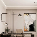 Axyaa Modern Duck Bill Swing Arm Wall Lamp Black Iron Finish