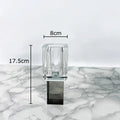 Axyaa Geometric Glass Vase with Artificial Flowers - Modern Decor & Crystal Vases