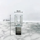 Axyaa Geometric Glass Vase with Artificial Flowers - Modern Decor & Crystal Vases
