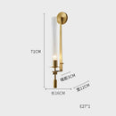 Axyaa Nordic Glass LED Copper Wall Sconce for Living Room Bedroom Lighting