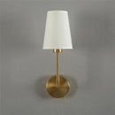 Axya Vintage White Fabric Wall Sconce - Bedroom Living Room Indoor Light