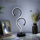 Axyaa Double Question Mark Desk Lamp: USB, Three Color Dimming, Eye Protection Nightlight