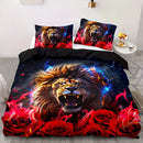 Axyaa Oversized Lion Design Down Comforter Cover for Boys, Extra Soft and Comfortable