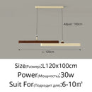 Axyaa Wood Chandelier: Minimalist High-End Pendant Lamp for Living Room