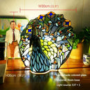 Axyaa Peacock Tiffany Table Lamp for Living Room Bedroom Decor