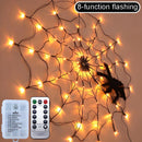 Axyaa Spider Web Light String: Halloween Indoor/Outdoor Ghost Festival Decoration