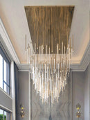 Axyaa Luxury Crystal LED Chandelier for Living Room Custom Hanging Lamps