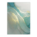 Luxurious Gilt Marble Art Print by Axyaa - Turquoise Gold Foil Texture For Home Decor