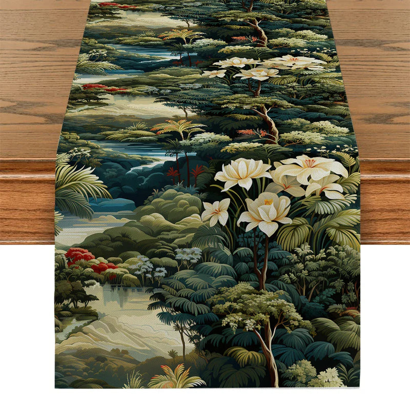 Axyaa Table Runner Wedding Decoration Cloth Dining Decor Runners Washable Dining Long Cloth