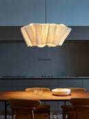 Axyaa Wabi-sabi Style Fabric Chandelier Cream Color Pendant Light