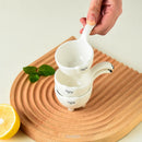 Axyaa Cat Ceramic Dipping Plate, 0.7oz Sauce Mini Bowl
