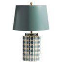 Axyaa Blue Ceramic Table Lamp for Chic Room Decor
