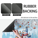Axyaa Snowman Desk Drain Pad: Heat Resistant Non-slip Drying Mat for Kitchen Counter