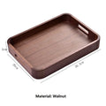 Axyaa Black Walnut Rounded Corner Tray, Solid Wood Handheld Fruit Tray
