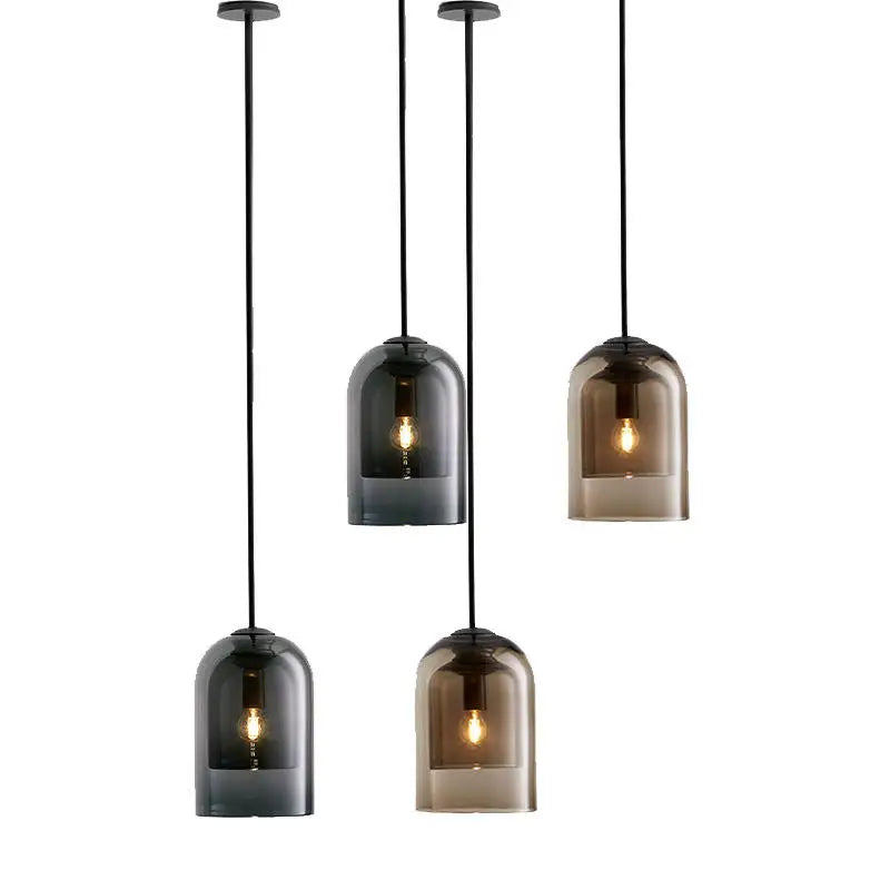 Nordic Glass Chandelier LED Pendant Light for Bedroom and Dining Area by Axyaa