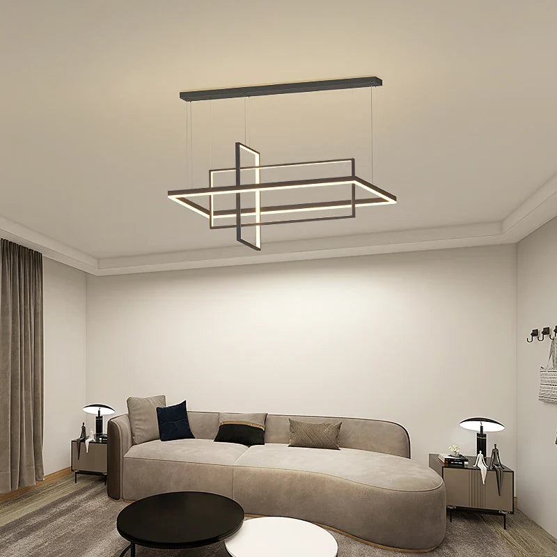 Axyaa Stainless Steel LED Chandelier for Nordic Home Decor