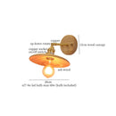 Axyaa Nordic Wood LED Wall Lamp with Pull Chain Switch