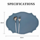 Axyaa Oval Faux Leather Placemats Set for Kitchen Outdoor Indoor Party Table Decor