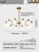 Axyaa Luxury Magic Bean Nordic Chandelier for Living Room, Dining & Bedroom