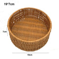 Axyaa Rattan Wicker Serving Baskets - 10 Styles for Bread, Fruit, Vegetables Basket in Khaki