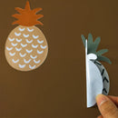 Axyaa Boho Pink Pineapple Papaya Wall Stickers for Kids Room Decor