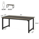 Axyaa 63” Executive Desk: Modern Business Furniture with Thicken Frame