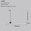 Axyaa Gold Long LED Strip Chandelier for Home and Office Décor
