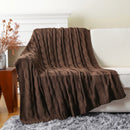 Axyaa Knit Throw Blanket for Bed Couch Sofa Warm Cozy Decorative Plaid Crochet Blanket