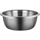 Axya Stainless Steel Drain Basket Strainer Basin for Washing Vegetables, Fruits, and Rice