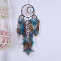 Axyaa Five-ring Tree of Life Dream Catcher with Natural Feathers