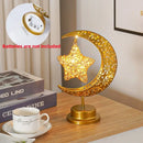 Axyaa Ramadan Moon LED Light 2025 Eid Mubarak Metal Lamp Home Room Decor