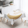 Axyaa Eid Mubarak Mosque Tablecloth: Waterproof, Anti-fouling, Islamic Home Decor