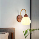 Axyaa Modern Wood Glass LED Wall Light for Living Room Bedroom Balcony