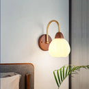 Axyaa Wood Glass LED Wall Light Modern Luminaria for Living Room Bedroom