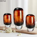 Axyaa Caramel Glass Vase for Table Flower Arrangement