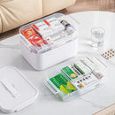 Axyaa Large Capacity Medicine Storage Box - Portable Multi-Layer Display Cabinet