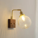 Axyaa Glass Copper LED Wall Lights Modern Bedside Lamp for Home Decor