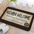 Axyaa Wizard Muggle Entrance Mat: Non-Slip Absorbent Hallway Carpet