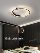 Axyaa Round LED Ceiling Lamp - Modern Nordic Study Bedroom Master Lighting