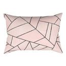 Axyaa Pink Geometric Stripes Pillow Cover for Home Decor and Living Room