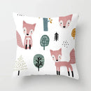Axyaa Cartoon Animal Cushion Cover 45*45 Sofa Pillowcase Decorative Throw Pillow