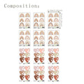 Axyaa Boho Hearts Rainbow Wall Decals: Nursery Kids Room Decor