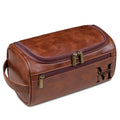 Axyaa Men's PU Leather Toiletry Bag: Personalized Travel Organizer for Groomsmen, Birthday, Bachelor Gift
