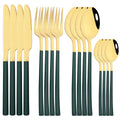Axyaa Rose Gold Cutlery Set - 16-Piece Stainless Steel Dinnerware Flatware