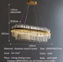 Axyaa Luxury Crystal Chandelier Indoor Ceiling Pendant Light