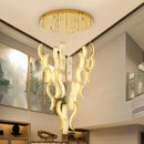 Axyaa Nordic Stair Chandelier Ceiling Light Indoor Lighting for Living Room and Dining Room